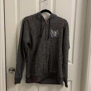 Hooded zip up sweatshirt